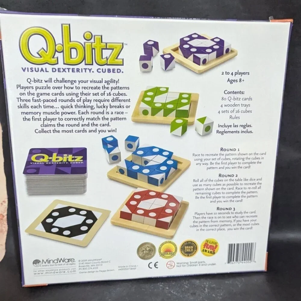 Q-Bitz Visual Dexterity Cubed Game - MindWare Qbitz - NEW SEALED‎